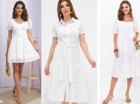 Белые платья из прошвы на лето – новый минимализм сезона 2021